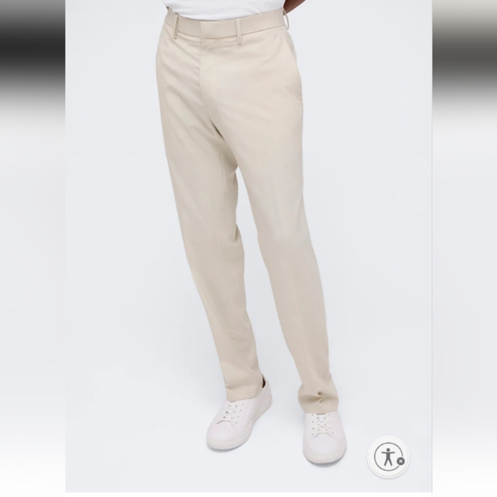 Reaction Kenneth Cole Flat Front Stretch Slim Fit Pants Size 36/32 NWT